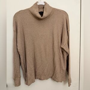 J.Crew Tan Ribbed Mockneck Sweater